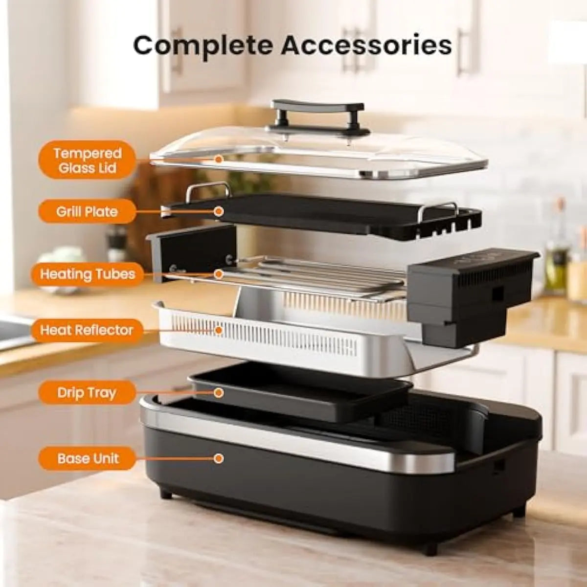💥Factory Direct Sale💥1500W Smokeless Indoor Grill | Non-Stick BBQ Grill（💥Discounted Items in Stock🎁Free Shipping）