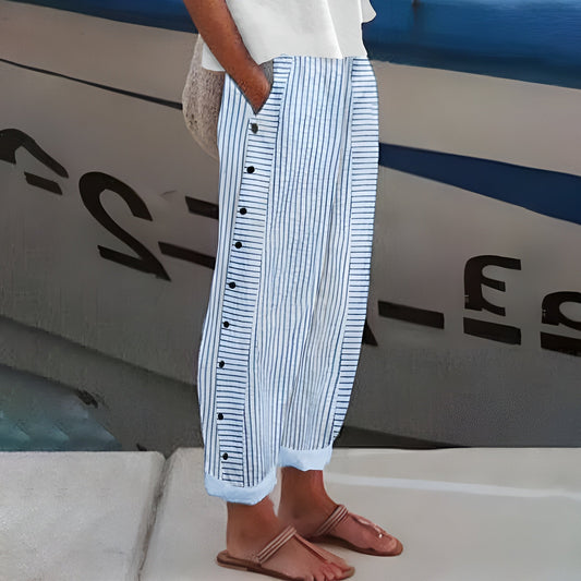 Relaxed Fit Wide Leg Pants With Pockets