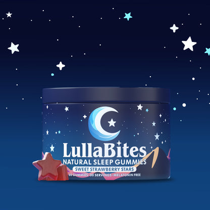 LullaBites Natural Sleep Gummies | Melatonin-Free Strawberry Gummies