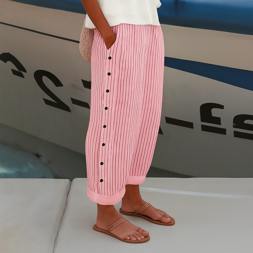 Relaxed Fit Wide Leg Pants With Pockets