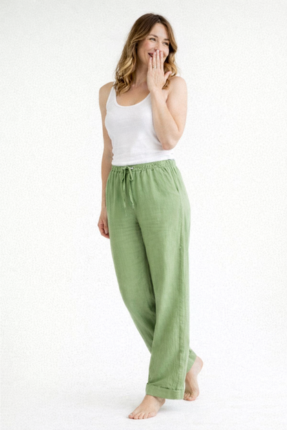 Women's Relaxed Fit Linen Trousers