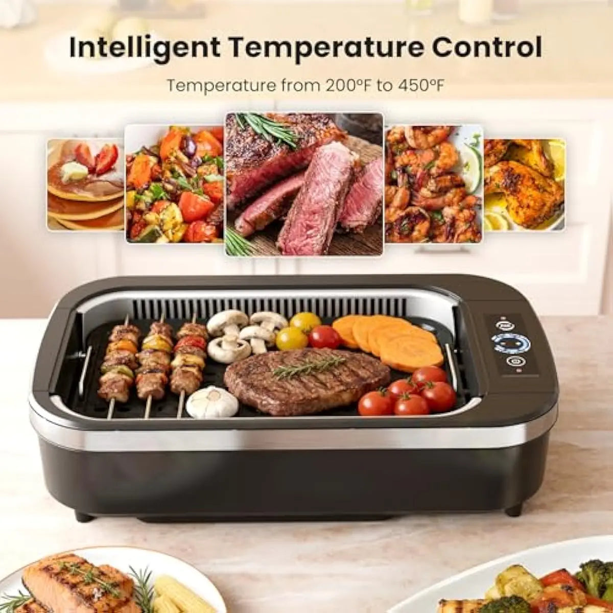 💥Factory Direct Sale💥1500W Smokeless Indoor Grill | Non-Stick BBQ Grill（💥Discounted Items in Stock🎁Free Shipping）