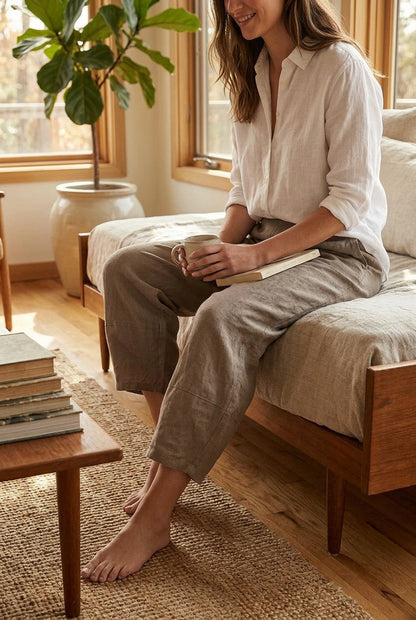 Women's Linen Relaxed Fit Leisure Pants
